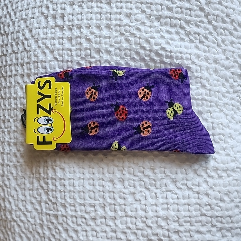 3/$20 Foozy Funny Lady Bug Socks!